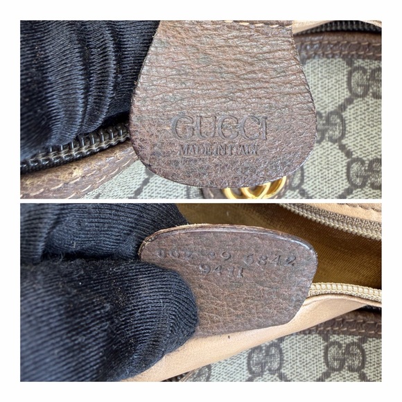 Gucci Vintage GG Canvas Sherry Line Leather Top-Handle Satchel - Picture 16 of 16